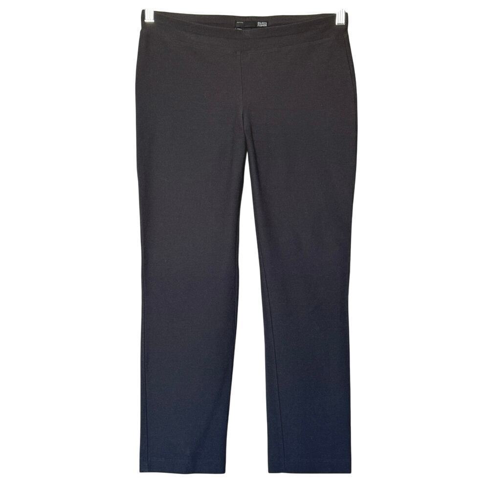 Eileen Fisher Pull On Pants Womens Sz Small/Petite Charcoal Gray Career Casual